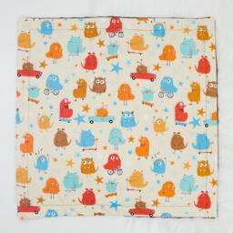 Monster Baby Lovey, Security Blanket, Minky Lovey Shower Gift, Monsters Blanket - thumbnail 2