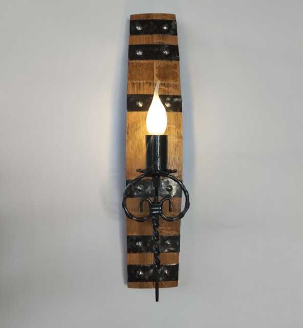 Rustic Wall Light, Barrel Sconce Lighting Fixture - image 1