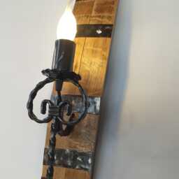 Rustic Wall Light, Barrel Sconce Lighting Fixture - thumbnail 4