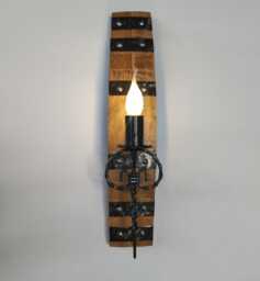 Rustic Wall Light, Barrel Sconce Lighting Fixture
