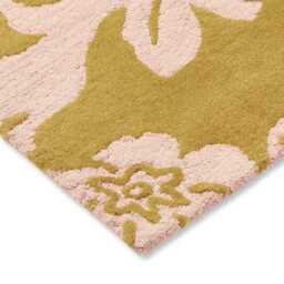Handmade Wool Oushak Rug Pink Ivory Floral Oriental Area Rug - Living Room Carpet - thumbnail 4