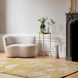 Handmade Wool Oushak Rug Pink Ivory Floral Oriental Area Rug - Living Room Carpet - thumbnail 1