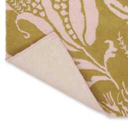 Handmade Wool Oushak Rug Pink Ivory Floral Oriental Area Rug - Living Room Carpet - thumbnail 3