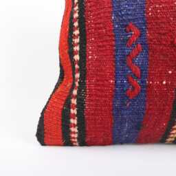 Kilim Lumbar Pillow Cover 12x24 Turkish Bohemian Cushion - thumbnail 2