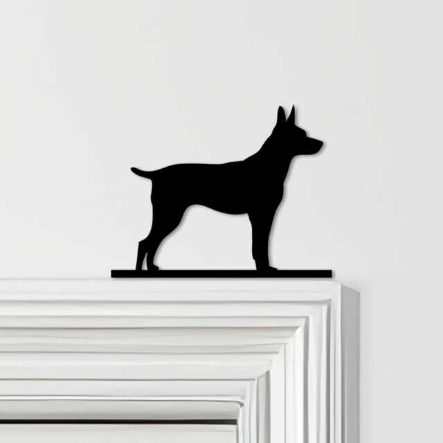 Door Topper Rat Terrier Dog Various Colours Top Of Decorative Sign - Sign, Novelty Wall Decor, Frame Art, Art - image 1