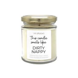 Smells Like Dirty Nappy, Funny New Parents Candle, Baby Shower Gift, To Be Newborn Gift Candle For Mum & Dad - thumbnail 2