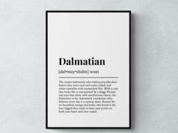 Dalmatian Funny Definition Dog Wall Art Print - thumbnail 1