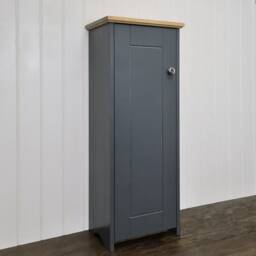 4 Shelf Tall Cupboard With Storage Shelves & Panel Style Soft Close Door. Shoe Rack Cabinet For Hallway Living Dining Room Or Study - thumbnail 3