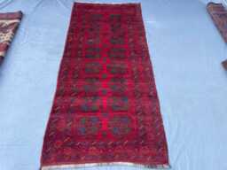 3x7 Akhcha Handmade Brand New Area Rug, Afghan High Pile Turkmen Bokhara Rug, Living Room Rug Tribal Rug Bedroom Office - thumbnail 1
