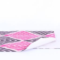 Ikat Silk Velvet Pillow 16x24 - Handmade Boho Cushion Cover Turkish Home Decor Accent - thumbnail 4
