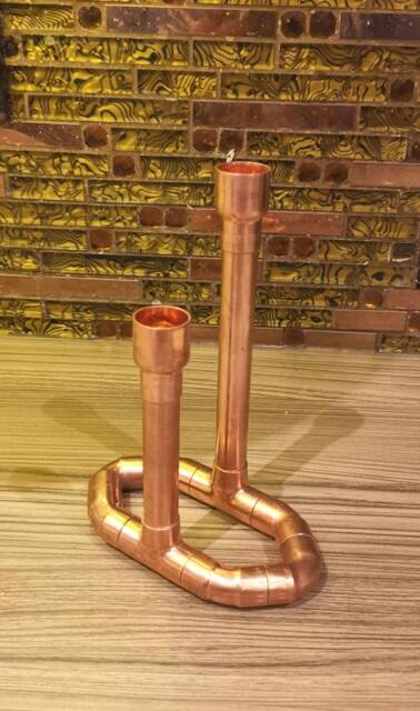 Handmade Copper Candelabra 2-Taper Candle Holder, Wedding Centerpiece-Candle-Fragrance - image 1