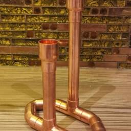 Handmade Copper Candelabra 2-Taper Candle Holder, Wedding Centerpiece-Candle-Fragrance - thumbnail 3