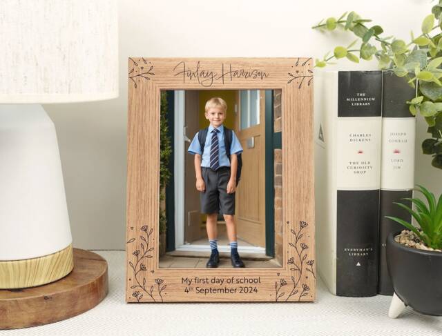 Personalised School Photo Engraved Frame Va185 - image 1