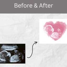 Ultrasound Heart Crystal Ball Night Light, Baby Announcement Gift, Pregnancy Keepsake Lamp, Custom Sonogram Led Globe - thumbnail 3