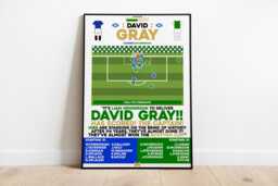 David Gray V Rangers Print, Hibernian Poster, Football Wall Art, Posters, Fc, Prints - thumbnail 1