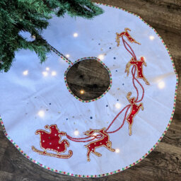 Away They All Flew Felt Christmas Tree Skirt - thumbnail 1