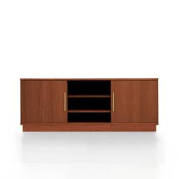 Mid-Century Sideboard, Dresser, Commode, Credenza Made Of Oak Vaneer - Teak Colour Livlo T-S14