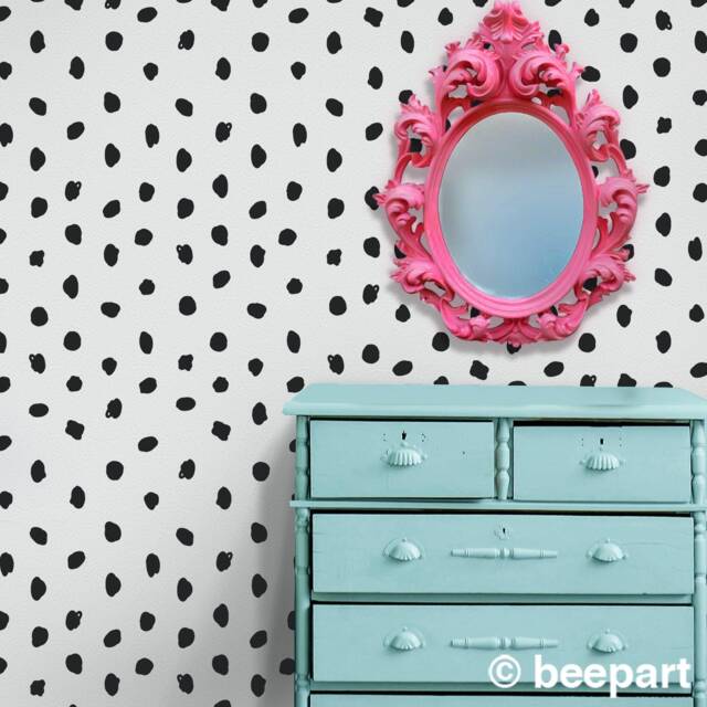 Black Paint Daubs Vinyl Wall Decal Set - image 1