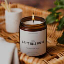 Amityville 1974 - Coastal Air Scent Spooky Autumn Decor, Halloween Gift, Horror Wax Candle, Amber Jar, Scary Gift For Her - thumbnail 2
