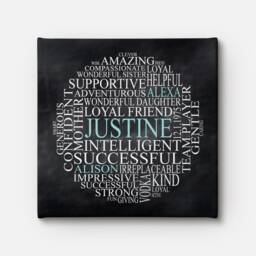 Custom Word Cloud Circle Print Or Canvas - Gift Weddings, Anniversaries, Birthdays, Retirement, Friendship, Graduation - thumbnail 3