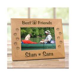 Personalized Dog Frame, Pet Picture Frame, Dog Paw Designs, Lover Gift, Rescue, Custom, For Dad, For Mom, For Kids, Frame Name, Art Gift - thumbnail 2