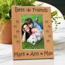 Personalized Dog Frame, Pet Picture Frame, Dog Paw Designs, Lover Gift, Rescue, Custom, For Dad, For Mom, For Kids, Frame Name, Art Gift - thumbnail 3