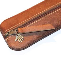 Water Buffalo Leather Pencil Case Pen For 5-6 Pens Also Suitable Men Handmade Unique Item Elegant Gift - Buffalo - thumbnail 2