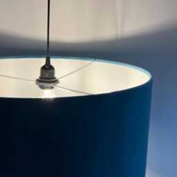 Teal Velvet Drum Lampshade, White Lining, Ceiling Or Lamp Shade - thumbnail 2
