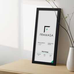 Panoramic Picture Frames - Black Photo Frame Anniversary Gift Wall Decor Poster For Wedding/Father/Mother/Baby - thumbnail 2