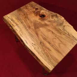 Live Edge Maple Wood Side Table - thumbnail 4