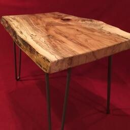 Live Edge Maple Wood Side Table - thumbnail 2