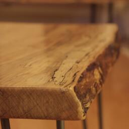 Live Edge Maple Wood Side Table - thumbnail 3