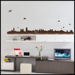 Shanghai Bund Skyline Wall Decal Asia Decor Vinyl Sticker - thumbnail 2