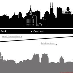 Shanghai Bund Skyline Wall Decal Asia Decor Vinyl Sticker - thumbnail 3