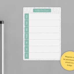 Weekly Family Menu Meal Planner Whiteboard - Wipe Clean Small Meals Organiser Dry Board - thumbnail 3