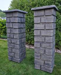 stone Pillars, Halloween Prop, Yard Decoration, Graveyard Art, Pillar, Archway Columns, Gate, Gargoyle Decor, Skeleton