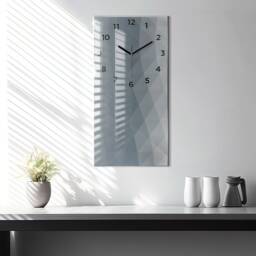 Wave Abstraction Wall Decor, Gray Unique Clock, Abstraction Large Wall Clock, Horizontal Clock - thumbnail 2