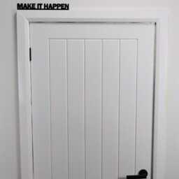 Make It Happen Door Topper - Motivational Office Sign Black Acrylic Productivity Quote Decor Business & Home Gift - thumbnail 2