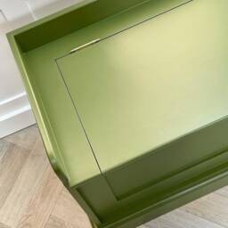 Solid Wood Storage Bench Shaker Panel Hall Seat, Custom Paint Color - thumbnail 4