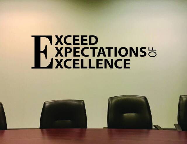 Office Sign, Sports Wall Decal, Classroom Decor Ideas, Decor, Exceed Expectations Of Excellence 139 - image 1