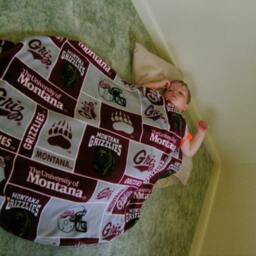 Custom Adults Football Shaped Handmade Fleece Blanket - thumbnail 4