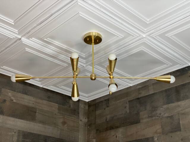 Saint Modern 8 Light Mid Century Hanging Ceiling Chandelier - image 1