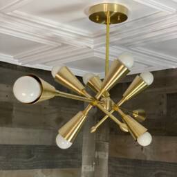 Saint Modern 8 Light Mid Century Hanging Ceiling Chandelier - thumbnail 4
