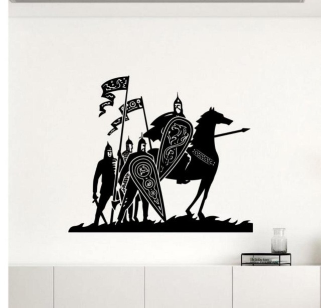 Knight Wall Decal Vinyl Sticker Horseman Warriors Medieval Murals Bedroom Interior Home Decor Housewares Door - 7Knt - image 1