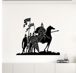 Knight Wall Decal Vinyl Sticker Horseman Warriors Medieval Murals Bedroom Interior Home Decor Housewares Door - 7Knt - thumbnail 1