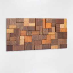 Large Wooden Statement Piece For Contemporary Spaces - Modern Geometric Wood Art - thumbnail 1