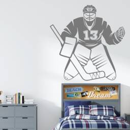 Personalized Hockey Goalie Wall Decal Custom Sports Decor 4387 - thumbnail 2