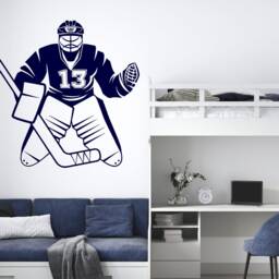 Personalized Hockey Goalie Wall Decal Custom Sports Decor 4387 - thumbnail 3