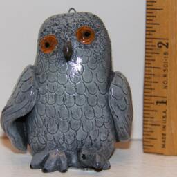 Silly Gray Owl Figurine/Ornament - thumbnail 4