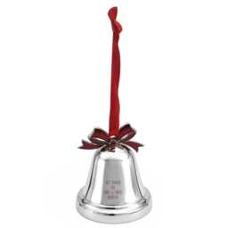 Personalised Premium Christmas Bell Bow Ornament Elegant Hanging Tree Decoration - thumbnail 2